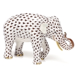 Herend Asian Elephant Figurine Chocolate Fishnet