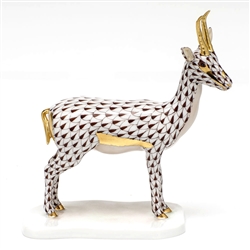 Herend Cuviers Gazelle Figurine Cocolate Fishnet