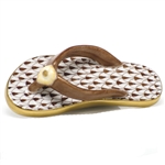 Herend Flip Flop Shoe Figurine Chocolate Fishnet