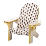 Herend Adirondack Chair Figurine Chocolate Fishnet