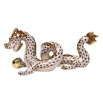 Herend Small Dragon Figurine Chocolate Fishnet