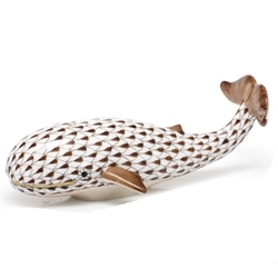 Herend Whale Figurine Chocolate Fishnet