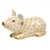 Herend Little Pig Lying Butterscotch Fishnet