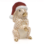 Herend Santa Bunny Figurine Butterscotch Fishnet