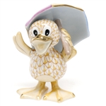 Herend Just Ducky Figurine Butterscotch Fishnet