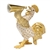 Herend Crowing Rooster Figurine Butterscotch Fishnet