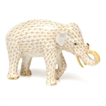 Herend Asian Elephant Figurine Butterscotch Fishnet