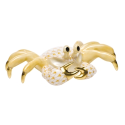 Herend Ghost Crab Butterscotch Fishnet