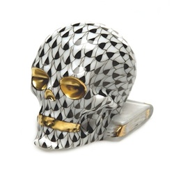 Herend Skull Black Fishnet
