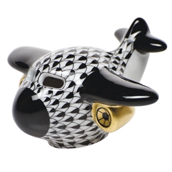 Herend Airplane Black Fishnet