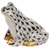 Herend Miniature Frog Black Fishnet