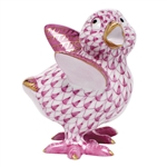 Herend Chicken Little Raspberry Fishnet