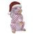Herend Santa Bunny Figurine Raspberry Fishnet