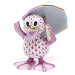 Herend Just Ducky Figurine Raspberry Fishnet
