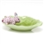 Herend Bunny on Cabbage Leaf Dish Raspberry Fishnet