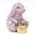 Herend Eggstravagant Rabbit Figurine Raspberry Fishnet