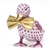 Herend Dashing Duckling Figurine Raspberry Fishnet