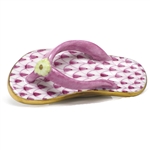 Herend Flip Flop Shoe Figurine Raspberry Fishnet