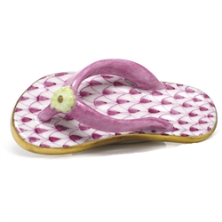 Herend Flip Flop Shoe Figurine Raspberry Fishnet