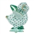 Herend Chicken Little Green Fishnet