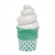 Herend Porcelain Figurine Ice Cream Cone Green Fishnet