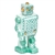 Herend Toy Robot Figurine Green Fishnet