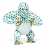 Herend Gorilla Figurine Green Fishnet