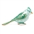 Herend Tufted Titmouse Bird Figurine Green Fishnet