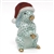 Herend Santa Bunny Figurine Green Fishnet