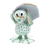 Herend Just Ducky Figurine Green Fishnet