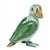 Herend Puffin Figurine Green Fishnet