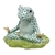 Herend Yoga Frog Figurine Green Fishnet