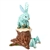 Herend Figurine Down the Bunny Rabbit Hole Green Fishnet