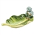 Herend Monkey on Banana Leaf Dish Green Fishnet