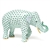 Herend Asian Elephant Figurine Green Fishnet
