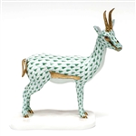 Herend Cuviers Gazelle Figurine Green Fishnet