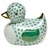 Herend Rubber Ducky Green Fishnet