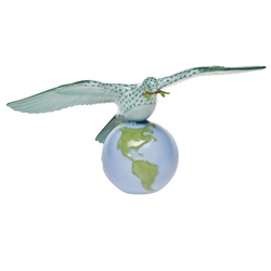 Herend Peace Dove Green Fishnet