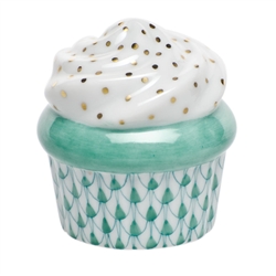 Herend Cupcake Green Fishnet
