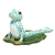 Herend Figurine Yoga Frog in Cobra Pose Green Fishnet
