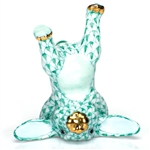 Herend Figurine Handstand Bunny Rabbit Green Fishnet