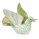 Herend Peace Dove with Branch Key Lime Fishnet