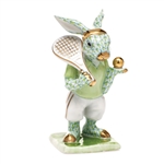 Herend Tennis Bunny Figurine Key Lime Fishnet