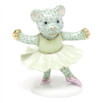 Herend Ballerina Bear Figurine Key Lime Fishnet