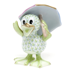 Herend Just Ducky Figurine Key Lime Fishnet