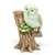 Herend Night Owl Figurine Key Lime Fishnet
