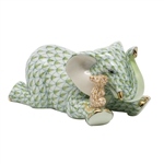 Herend Elephant and Mouse Figurine Key Lime Fishnet