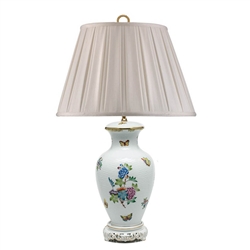 Herend Queen Victoria Basket Weave Lamp With Shade