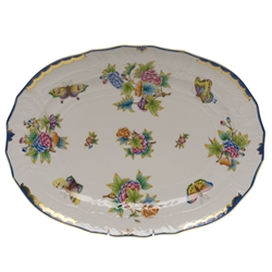 Herend Queen Victoria Blue Platter