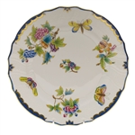 Herend Queen Victoria Blue Dinner Plate